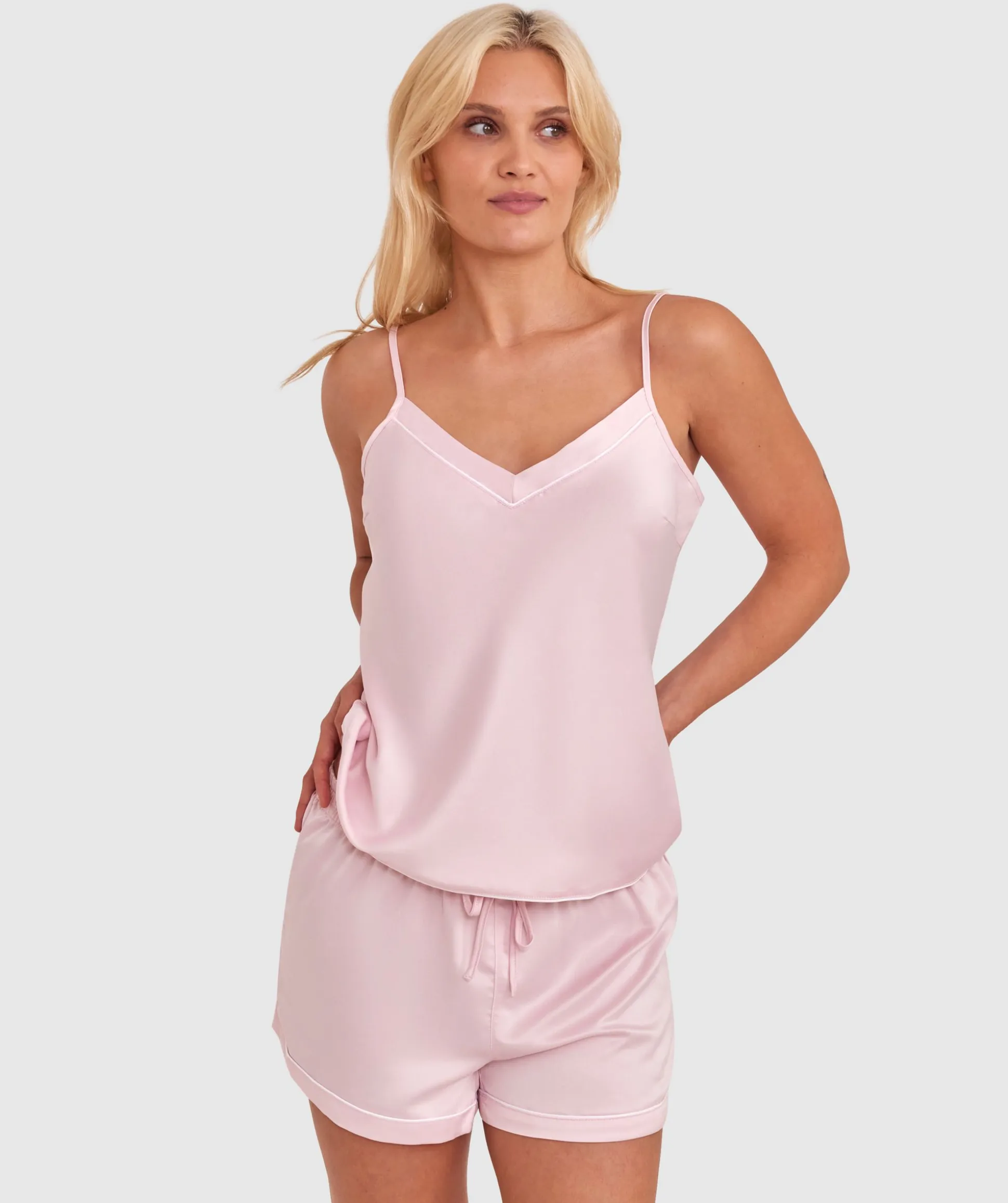 Liquid Satin Cami - Light Pink