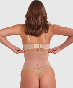 Luxe Solutions Control High Waisted V String - Nude 3