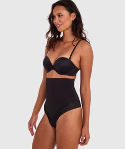 Luxe Solutions Control High Waisted V String - Black