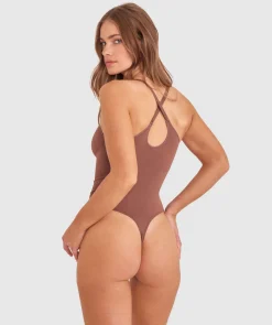 Maidenform Seamless Thong Bodysuit - Brown