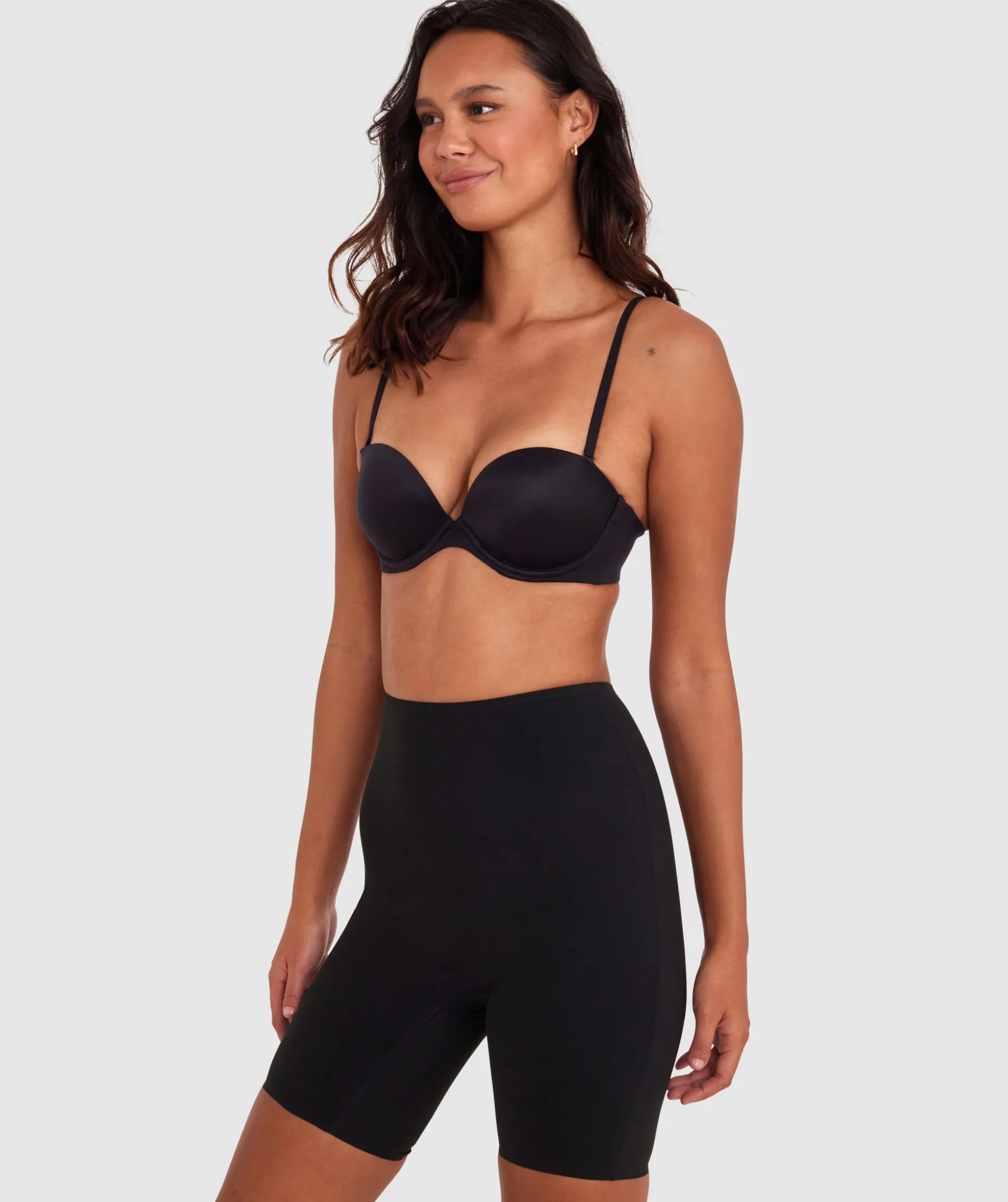 Microfibre Thigh Shaper - Black