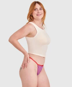 Milly High Leg String - Purple