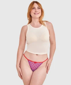 Milly High Leg String - Purple