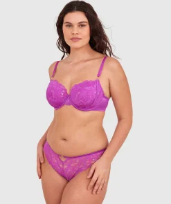 Narelle Lightly Lined Balconette Bra - Purple