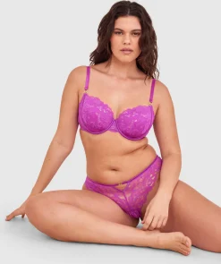 Narelle Lightly Lined Balconette Bra - Purple