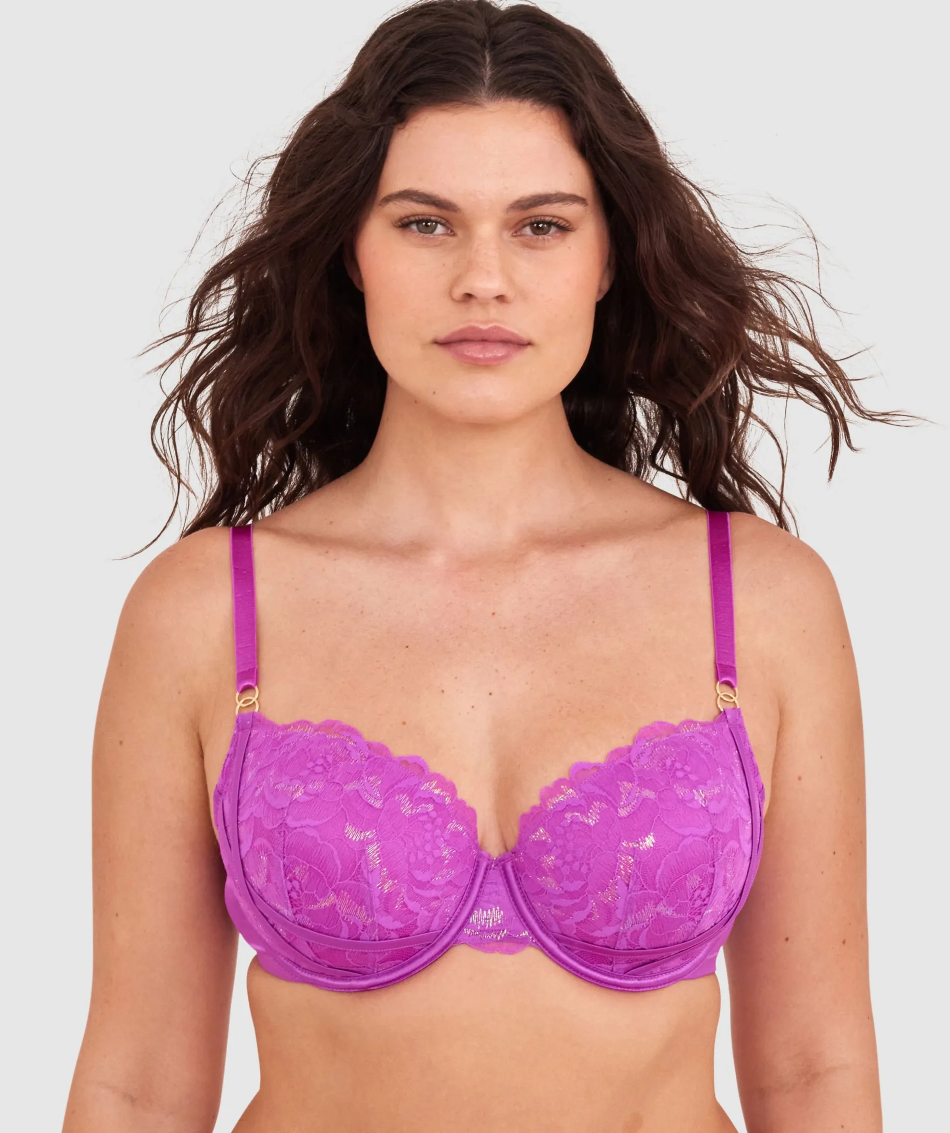 Narelle Lightly Lined Balconette Bra - Purple