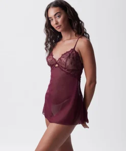 Night Games Bordeaux Enchante Slip - Berry