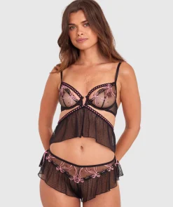 Night Games Bow Peep Unlined Cami - Black