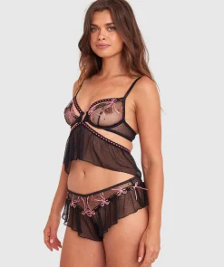 Night Games Bow Peep Unlined Cami - Black