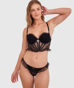 Night Games Com-Pleat Me Push Up Corset - Black