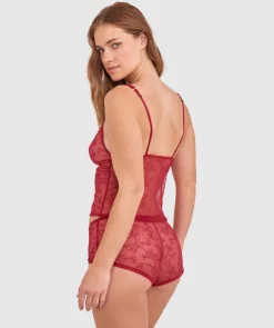Night Games Fainthearted Mid Rise Shortie - Berry