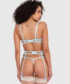 Night Games Infinite Lust Suspender - Pale Blue
