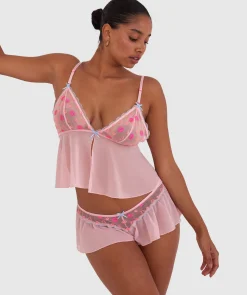 Night Games Kiss Kiss French Knicker - Pink