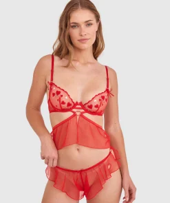 Night Games Oh La La Unlined Cami - Light Red