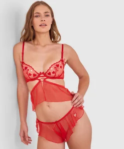 Night Games Oh La La Unlined Cami - Light Red