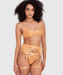 Night Games Peachy Cheeks Suspender - Orange