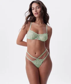 Night Games Soft Surrender Unlined Delight & String Set - Light Green
