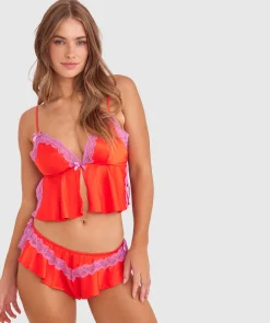 Night Games Summer Crush Cami - Light Red/ Purple