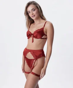 Night Games Sweetest Touch Suspender - Dark Brown