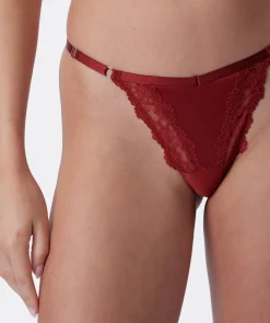 Night Games Sweetest Touch Unlined & String Set - Dark Brown