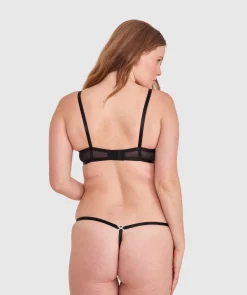 Night Games Turn Me On Unlined String Set - Black