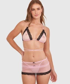 Night Games Whateva 3 Piece Set - Light Pink/Black