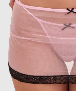 Night Games Whateva 3 Piece Set - Light Pink/Black