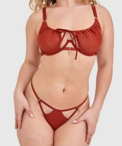 Night Games Wild Delight Unlined & String Set - Rust