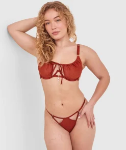 Night Games Wild Delight Unlined & String Set - Rust