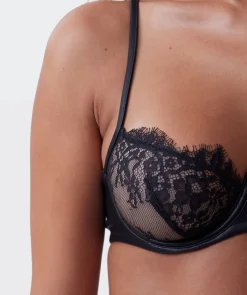 Night Games You'll Miss Me Unlined & String Set - Black