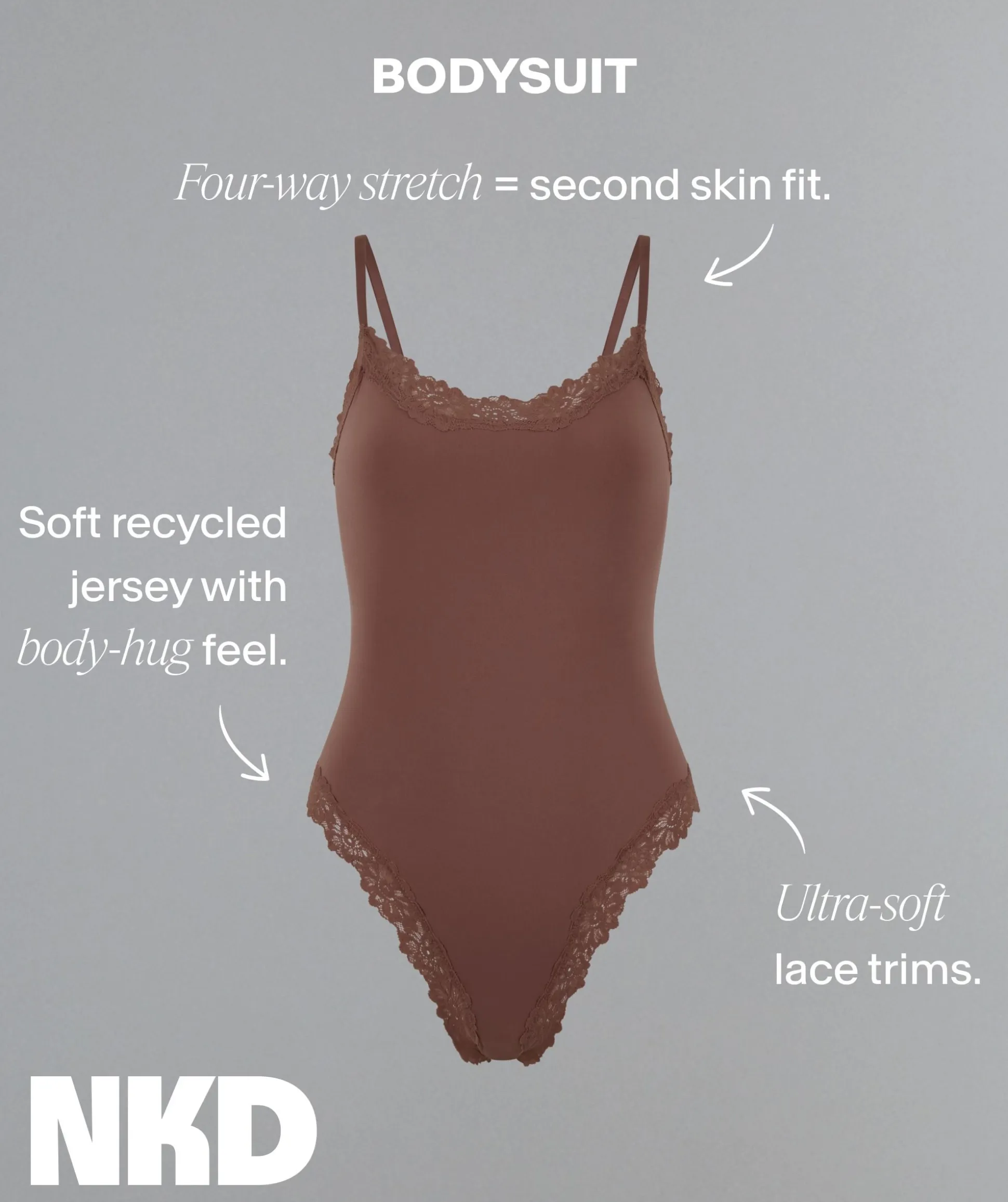 NKD Bodysuit - Mocha