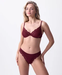 Nkd High Leg Brazilian Knicker - Berry