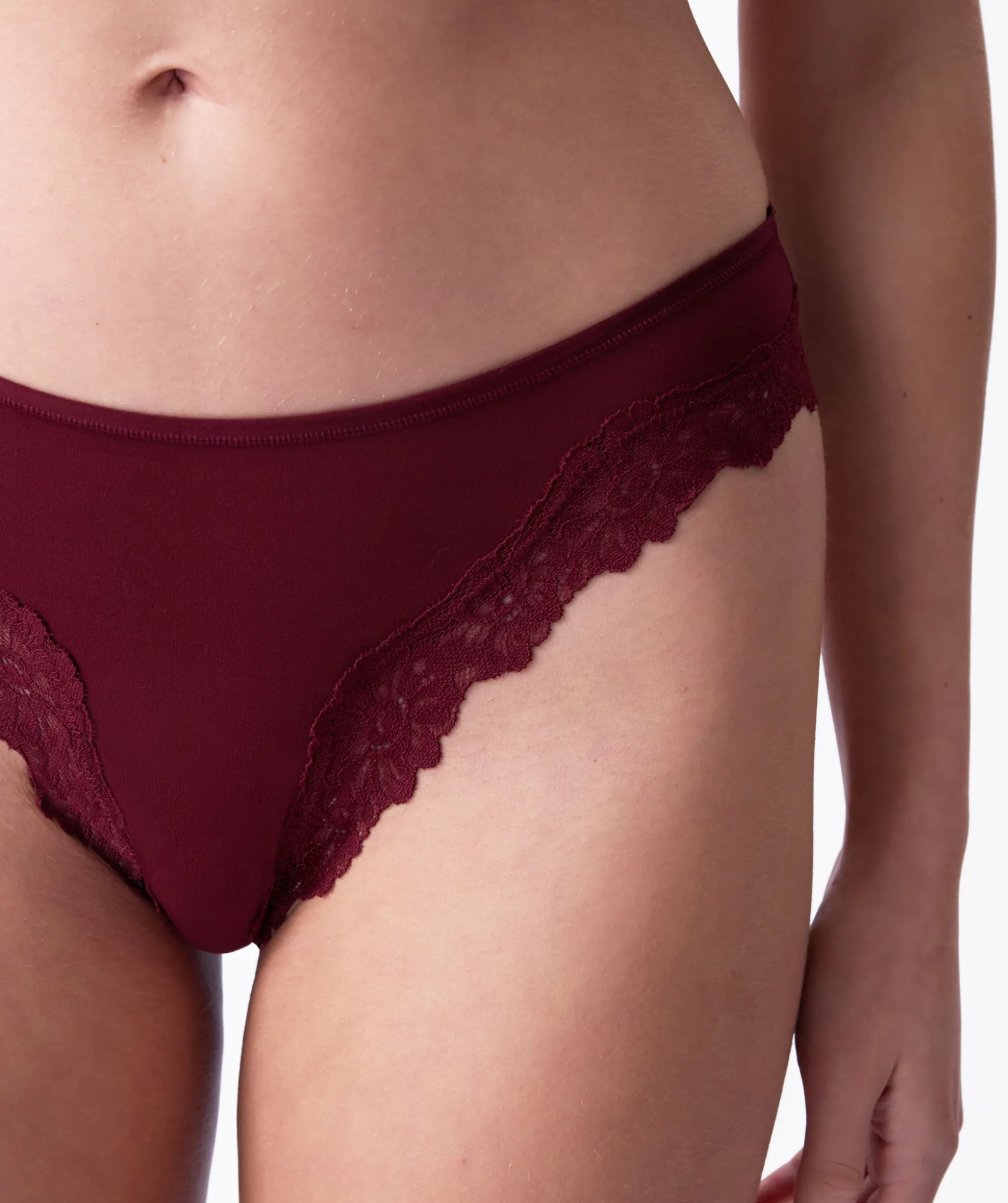 Nkd High Leg Brazilian Knicker - Berry