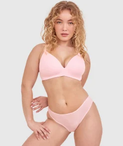 NKD High Leg Brazilian Knicker - Pink