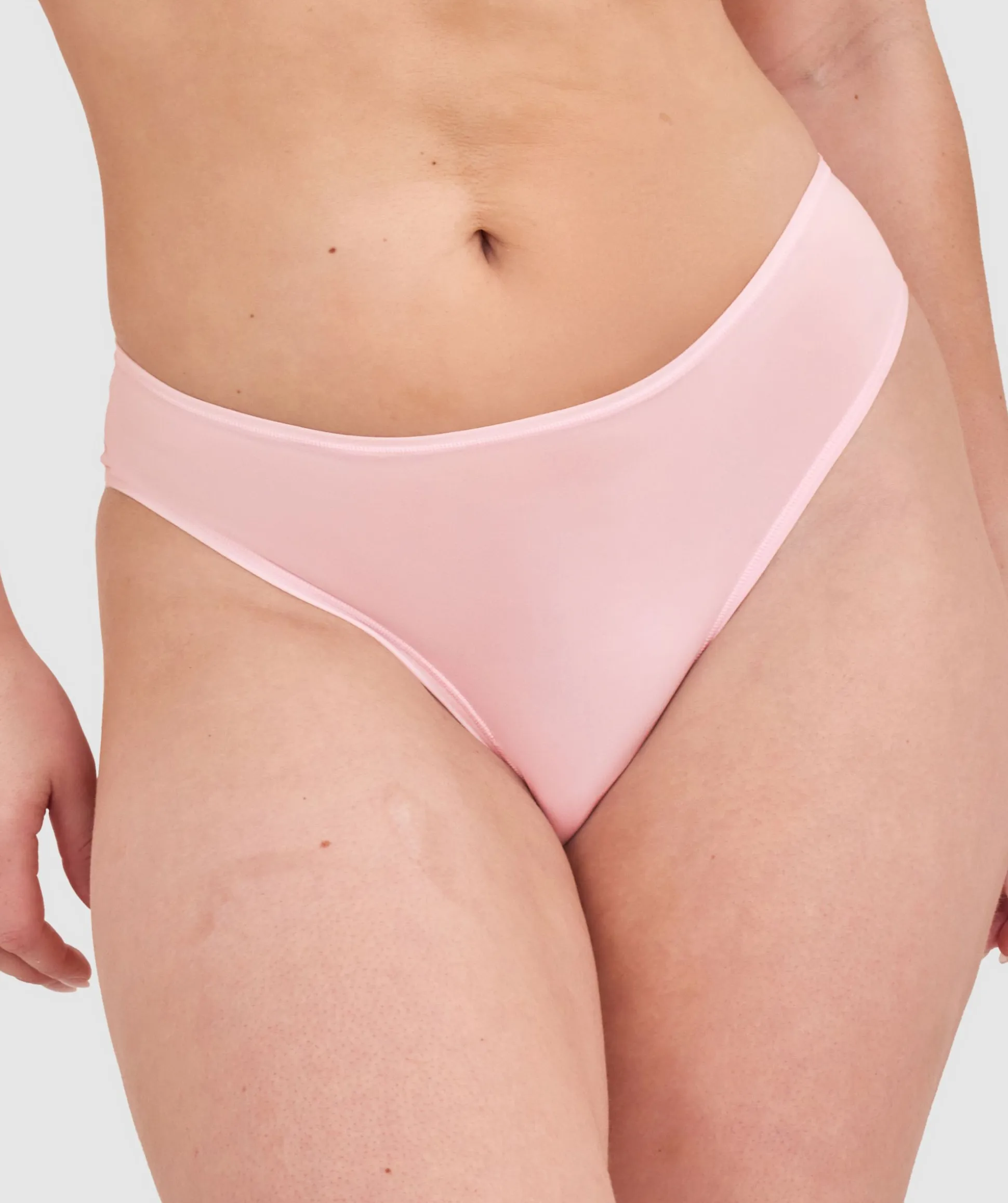 NKD High Leg Brazilian Knicker - Pink
