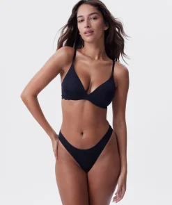 NKD High Leg G String - Black