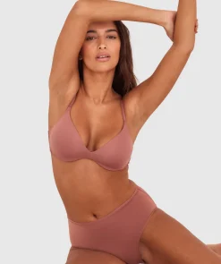NKD Lightly Lined Relaxed Wire Bra - Mocha