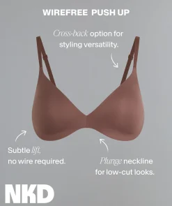 NKD Push Up Wirefree Bra - Ivory