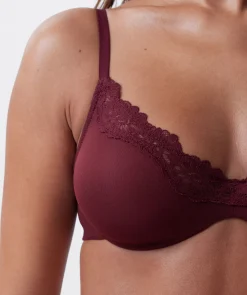 NKD Unlined Plunge Bra - Berry