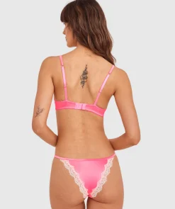 Paris Brazilian Knicker - Hot Pink/Cream