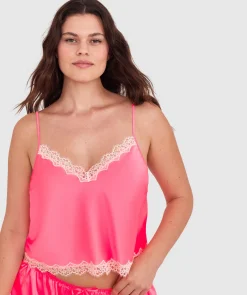 Paris Cami-Hot Pink / Cream