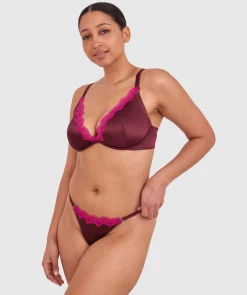 Paris G String - Dark Rust/Magenta