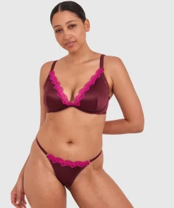 Paris G String - Dark Rust/Magenta