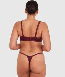 Paris Unlined Bra - Dark Rust/Magenta
