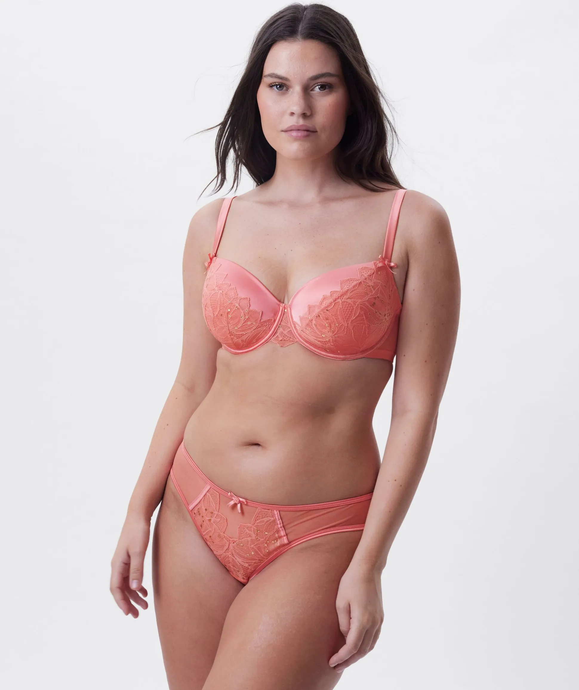 Patricia Lightly Lined Balconette Bra - Dark Coral