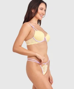 Phoebe High Leg String - Light Yellow