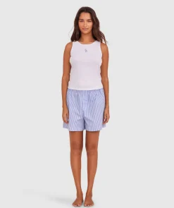 Relax Short - Blue/Print Stripe