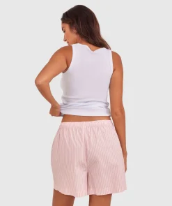 Relax Short - Pink/Print Stripe