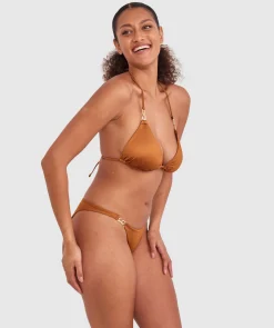 Ride It Cowgirl Brazilian Knicker Bikini Bottom - Brown