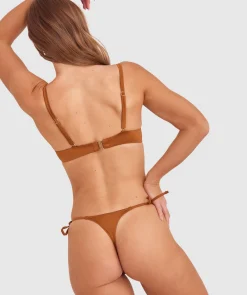 Ride It Cowgirl G String Bikini Bottom - Brown